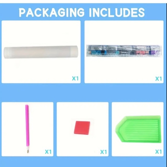 NWT!  DIY Diamond Craft Kit of a Gorgeous Floral White Kitten with Flourishes! - Picture 4 of 9